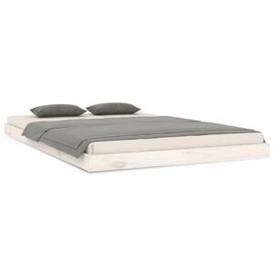 vidaXL Cadre de lit sans matelas blanc 120x200 cm bois de pin massif