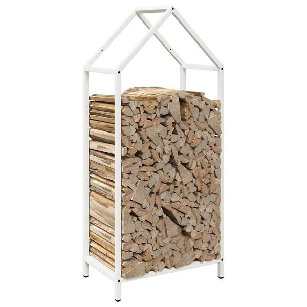vidaXL Portant de bois chauffage blanc 40x25x90 cm