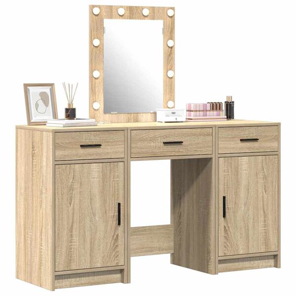 vidaXL Table de Toilette Marron 50 x 41 x 135 cm Bois d'ing&eacute;nierie