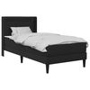 vidaXL Cadre de lit avec matelas Noir 90 x 190 cm Simili cuir
