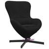 vidaXL Fauteuil œuf Noir 63 x 73 x 90 cm Velours