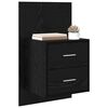 vidaXL Cabinet de chevet mural 2 pcs Ch&ecirc;ne noir 48,5 x 32,5 x 80 cm