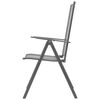 vidaXL Chaises empilables de jardin lot de 2 Acier Gris