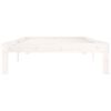 vidaXL Cadre de lit sans matelas blanc bois de pin massif 100x200 cm