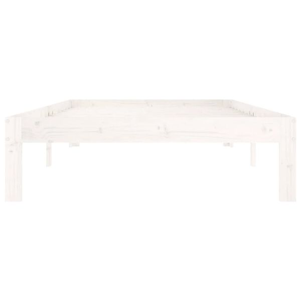 vidaXL Cadre de lit sans matelas blanc bois de pin massif 100x200 cm