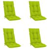 vidaXL Chaises inclinables de jardin et coussins lot de 4 Teck solide
