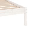 vidaXL Cadre de lit sans matelas blanc bois massif 90x200 cm
