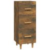vidaXL Buffet Ch&ecirc;ne fum&eacute; 34,5x34x90 cm Bois d'ing&eacute;nierie