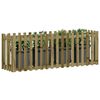 vidaXL Lit sur&eacute;lev&eacute; de jardin design de cl&ocirc;ture bois de pin impr&eacute;gn&eacute;