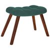 vidaXL Fauteuil relax avec tabouret en velours vert fonc&eacute;