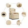 vidaXL Fauteuil inclinable Cr&egrave;me Tissu