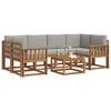 vidaXL Ensemble de canap&eacute;s d'ext&eacute;rieur 7 pcs Gris Naturel et Clair