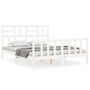 vidaXL Cadre de lit sans matelas blanc 160x200 cm bois de pin massif