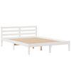 vidaXL Lit bibliothèque sans matelas blanc 150x200 cm bois pin massif