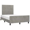 vidaXL Cadre de lit sans matelas gris clair 120x200 cm velours