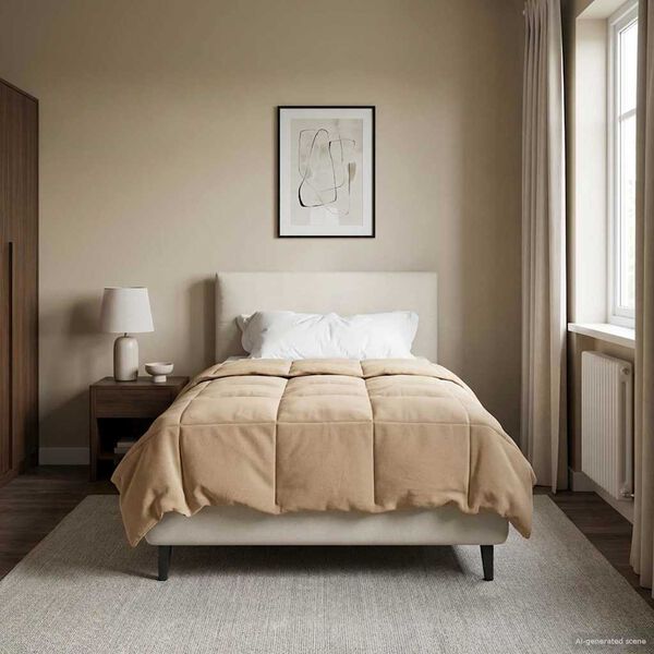 vidaXL Duvet d'hiver Matelass&eacute; Rose 155 x 220 cm Microfibre