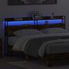 vidaXL T&ecirc;te de lit de rangement Ch&ecirc;ne fum&eacute; 180 cm Bois d'ing&eacute;nierie