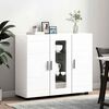 vidaXL Cabinet en Bois Blanc brillant 88,5 x 30,5 x 73 cm