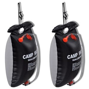 vidaXL Douche solaire de camping et voyage 20 L 2 pcs