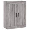 vidaXL Buffet haut Sonoma gris 69,5x34x180 cm Bois d'ingénierie