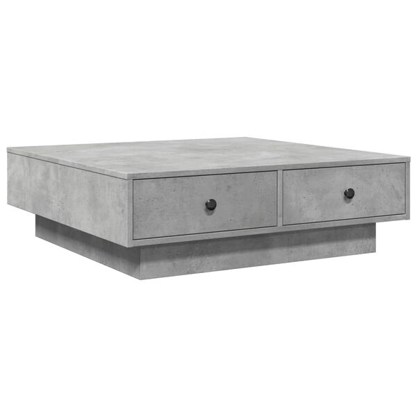 vidaXL Table basse Gris b&eacute;ton 90x90x28 cm Agglom&eacute;r&eacute;