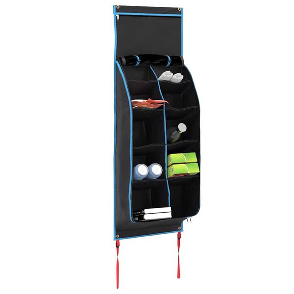 vidaXL Sac de rangement avec stockage Noir et Bleu 140 x 43 cm oxford