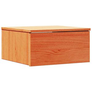 vidaXL Table de chevet Brun cire 37 x 35 x 18,5 cm Bois massif en pin