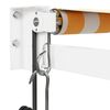 vidaXL Auvent r&eacute;tractable automatique jaune et blanc 3,5x2,5 m