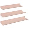 vidaXL &Eacute;tag&egrave;re flottante 3 pcs Rose 40 x 9 x 2,5 cm Acier