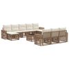 vidaXL Ensemble de canap&eacute; de jardin 11 pc Beige et blanc cr&egrave;me