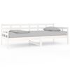 vidaXL Lit de jour sans matelas blanc bois de pin massif 90x200 cm