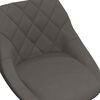 vidaXL Chaise pivotante &agrave; manger Gris fonc&eacute; Velours
