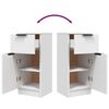 vidaXL Buffets 2 pcs blanc 30x30x70 cm bois d'ingénierie