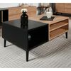 Finori Table basse Nola 55A Ch&ecirc;ne artisanal et noir