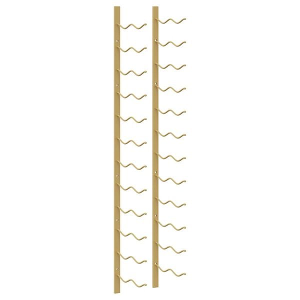 vidaXL Casier &agrave; vin mural pour 24 bouteilles Dor&eacute; Fer