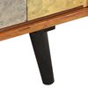 vidaXL Meuble TV avec portes 112x30x40cm bois d'acacia massif et m&eacute;tal