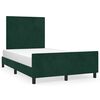vidaXL Cadre de lit sans matelas vert fonc&eacute; 120x190 cm velours