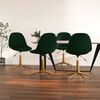 vidaXL Chaises pivotantes &agrave; manger lot de 4 Vert fonc&eacute; Velours