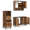 vidaXL Ensemble de mobilier de salle de bain 3 pcs Bois Ancien