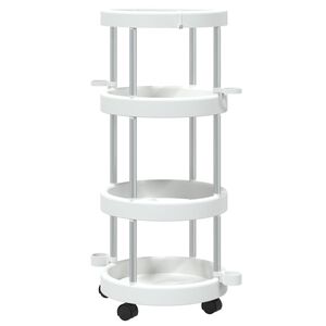 vidaXL Chariot de m&eacute;nage avec panier de rangement Aluminium