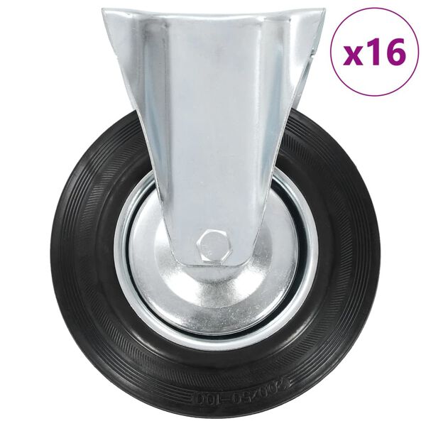 vidaXL 16 pcs Roulettes fixes 200 mm