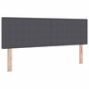 vidaXL T&ecirc;te de lit Gris fonc&eacute; 160 cm Tissu en velours c&ocirc;tel&eacute;