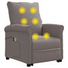 vidaXL Fauteuil de massage Taupe Tissu