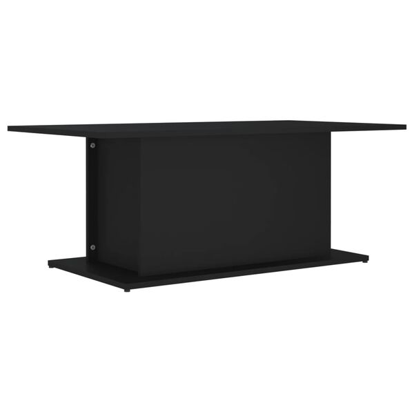 vidaXL Table basse noir 102x55,5x40 cm bois d'ingénierie