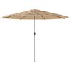 vidaXL Parasol de jardin avec mât en acier marron 388x388x248 cm