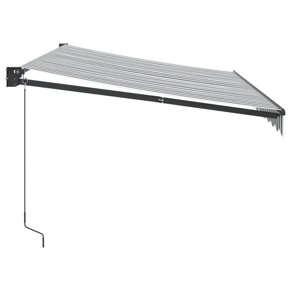 vidaXL Auvent r&eacute;tractable anthracite et blanc 3,5x2,5m tissu/aluminium