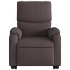 vidaXL Fauteuil inclinable de massage &eacute;lectrique Marron fonc&eacute; Tissu