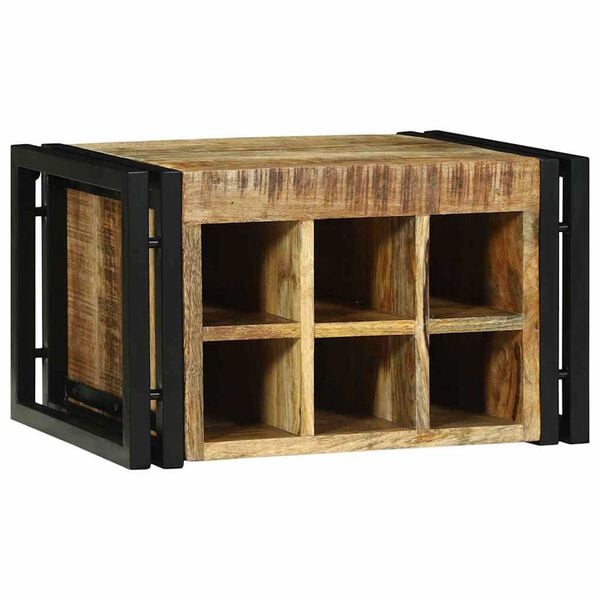 vidaXL Étagère à vin 46 x 35 x 27.5 cm Bois de manguier massif