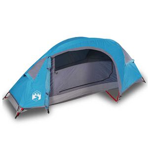 vidaXL Tente de camping &agrave; d&ocirc;me 1 personne bleu imperm&eacute;able