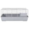vidaXL Cage pour petits animaux gris 100x53x46 cm PP et métal